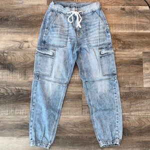 American Eagle Outfitters Denim Cargo Joggers